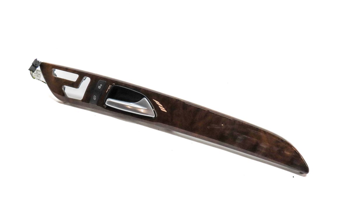 14 MERCEDES GL450 (X166) FRONT RIGHT PASSENGER INTERIOR DOOR TRIM PANEL (Walnut)