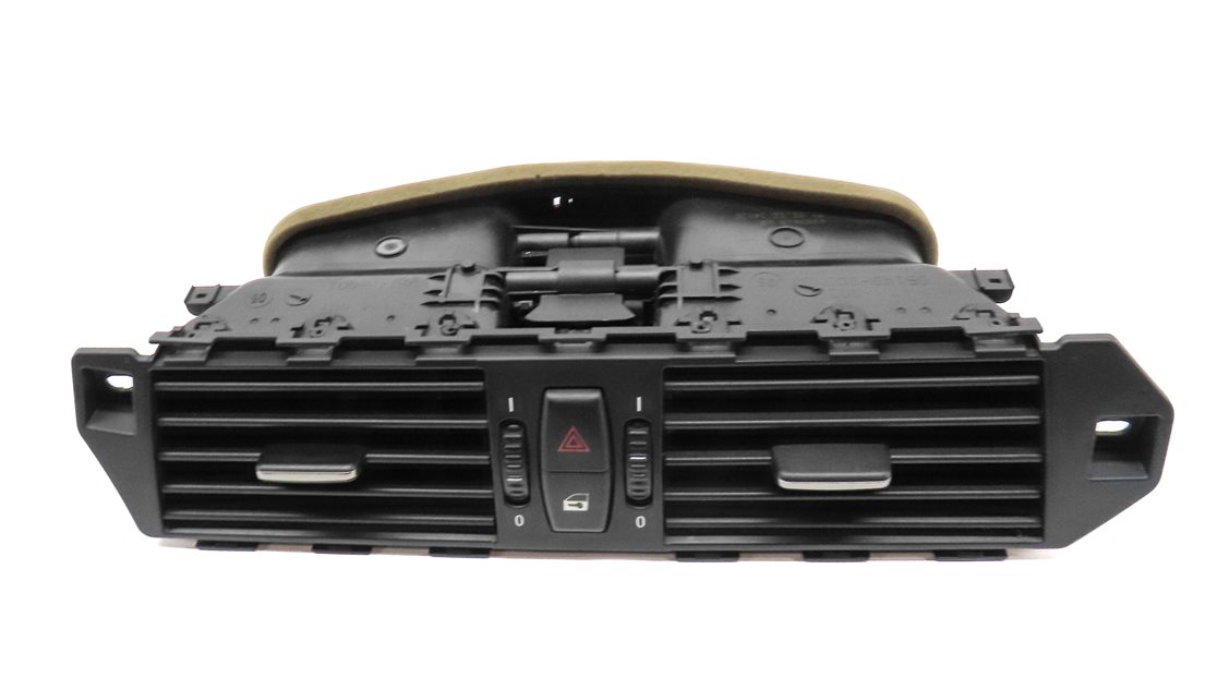 Thumbnail 2: 07 BMW 550I E60 CENTER DASH HEAT AIR AC DUAL VENT HAZARD CENTRAL LOCK (Black)