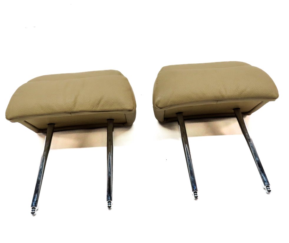 Thumbnail 2: 04-07 BMW 525i 530i 545i 550i M5 (E60 FRONT LEFT & RIGHT HEADREST SET/2 (Beige)