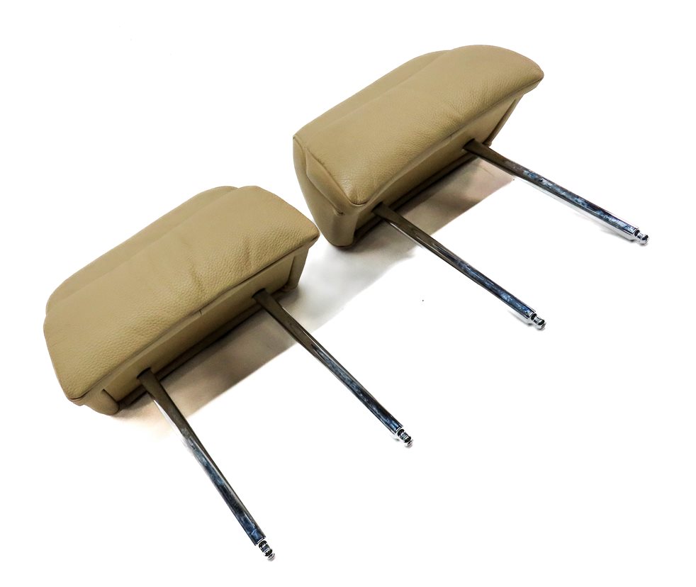 Thumbnail 3: 04-07 BMW 525i 530i 545i 550i M5 (E60 FRONT LEFT & RIGHT HEADREST SET/2 (Beige)