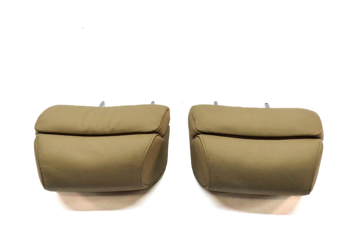 Thumbnail 4: 04-07 BMW 525i 530i 545i 550i M5 (E60 FRONT LEFT & RIGHT HEADREST SET/2 (Beige)