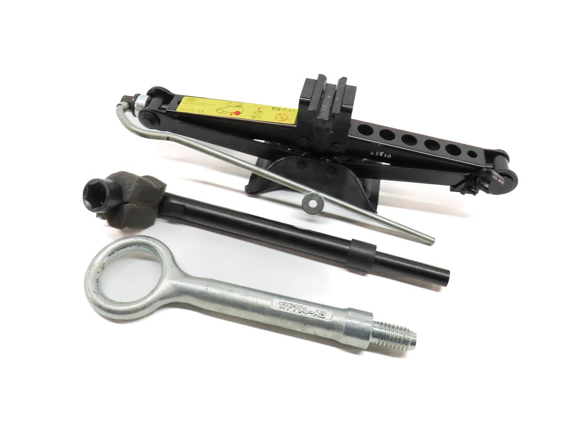Thumbnail 1: 15-23 LAND ROVER DISCOVERY SPORT L550 TIRE SCISSOR JACK w/ TOW EYE & LUG WRENCH