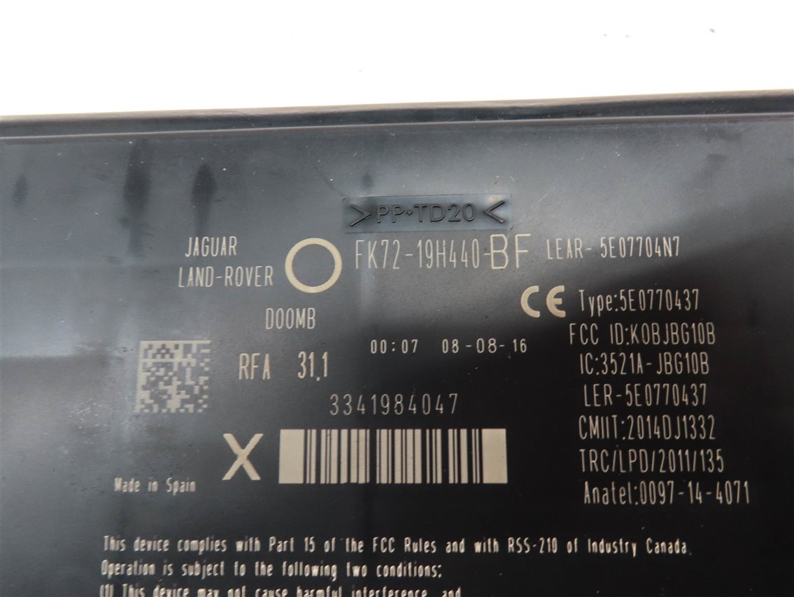 Thumbnail 17: 2017 LAND ROVER DISCOVERY SPORT (L550) 2.0L TURBO ENGINE ECM BCM MODULE KEY SET