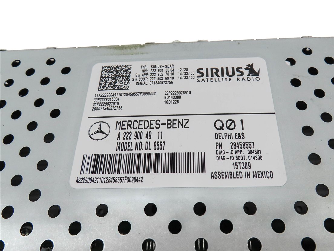 Thumbnail 4: 13-20 MERCEDES B CLA E GL GLA GLE (C117 X156 X166) SIRUIS SATELLITE RADIO MODULE