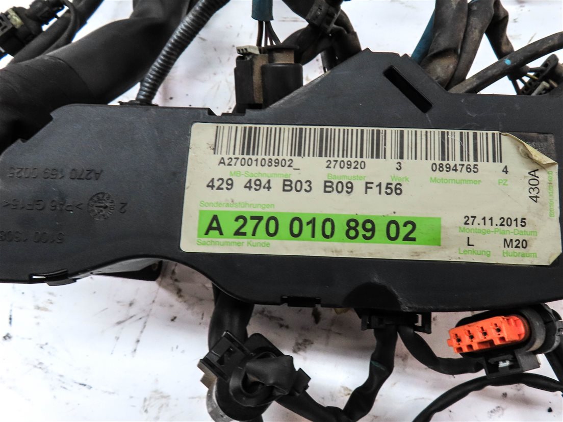 Thumbnail 9: 2016 MERCEDES CLA250 (W117) 2.0L (270.920) ENGINE MOTOR WIRE WIRING HARNESS LOOM