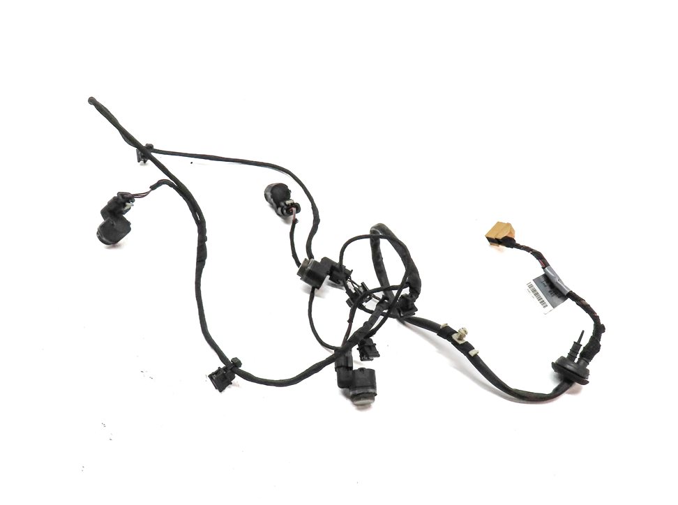 Thumbnail 1: 13 AUDI S4 B8 8K REAR PARK ASSIST PDC DISTANCE SENSOR SET/4 w/ HARNESS (Silver)