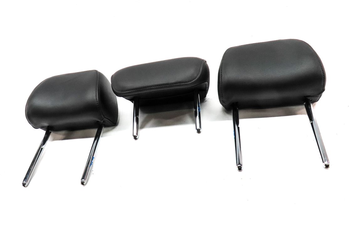 Thumbnail 2: 13-16 A4 S4 12-18 A6 S6 C7 B8 REAR LEFT RIGHT CENTER SEAT HEADREST SET/3 (Black)
