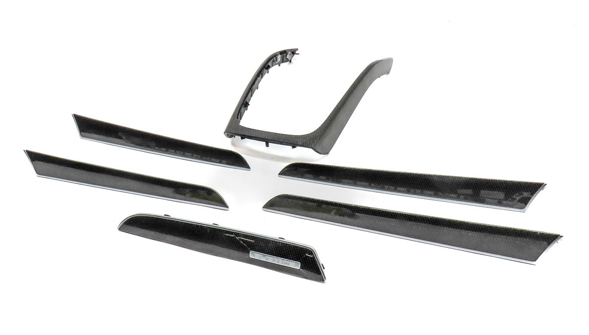 13 AUDI S4 (B8 8K) INTERIOR DOOR CENTER CONSOLE DASH TRIM SET (Carbon)