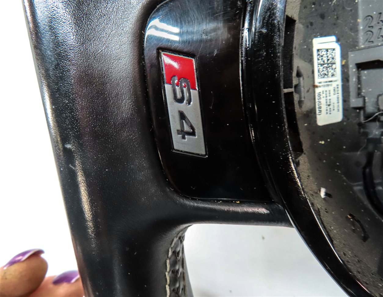 Thumbnail 9: 2013 AUDI S4 (B8 8K) LEFT DRIVER FLAT BOTTOM STEERING WHEEL w/SWITCHES (Black)
