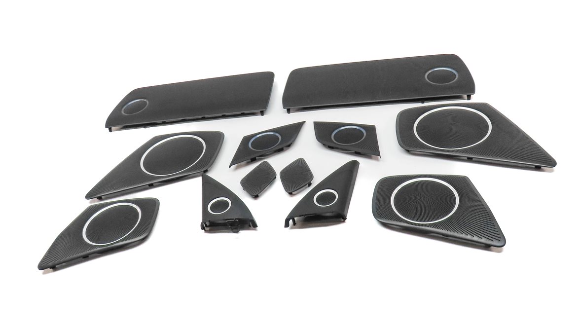 Thumbnail 2: 2013 AUDI S4 (B8 8K) BANG & OLUFSEN SPEAKER GRILLE TRIM COVER SET/ 12 (BLACK)