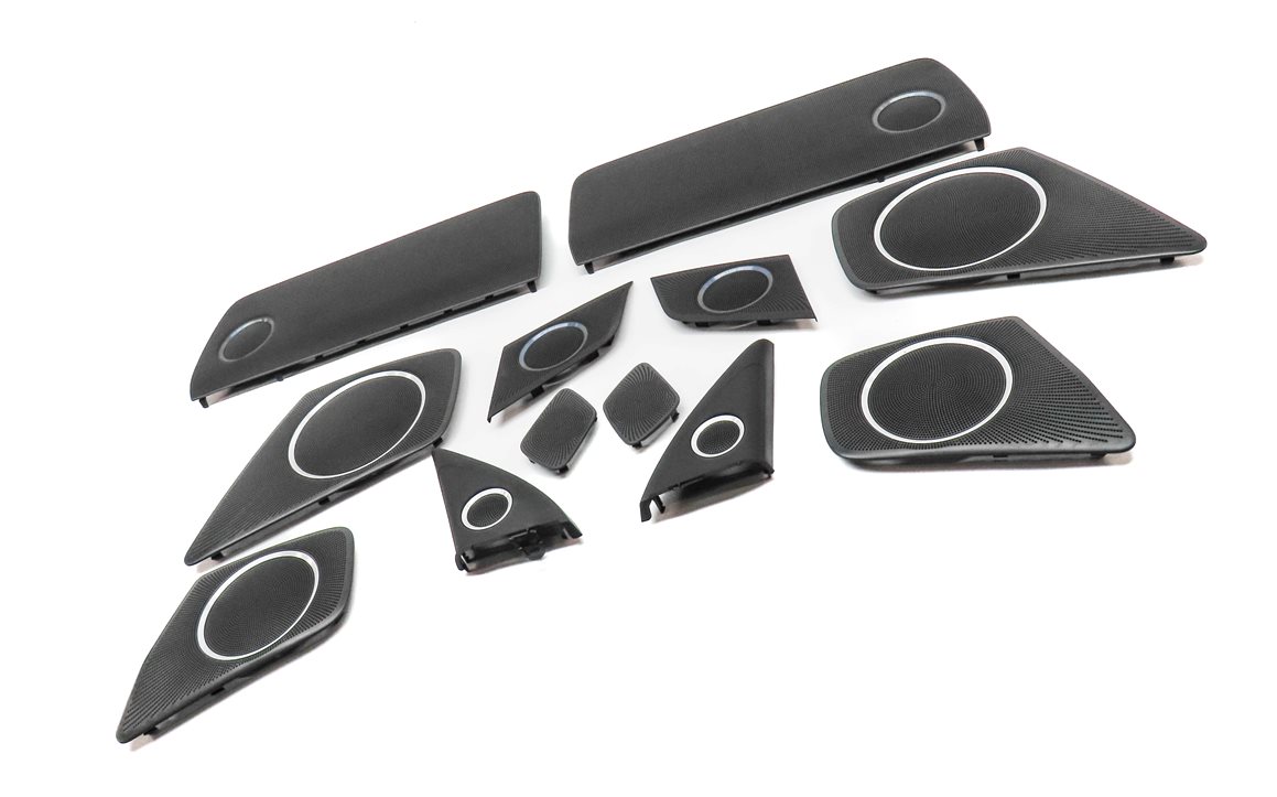 Thumbnail 3: 2013 AUDI S4 (B8 8K) BANG & OLUFSEN SPEAKER GRILLE TRIM COVER SET/ 12 (BLACK)