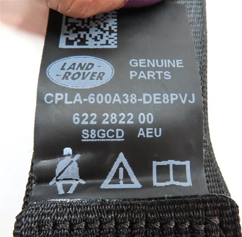 Thumbnail 5: 2015 RANGE ROVER SPORT (L494) REAR CENTER SEAT SEATBELT RETRACTOR (BLACK)