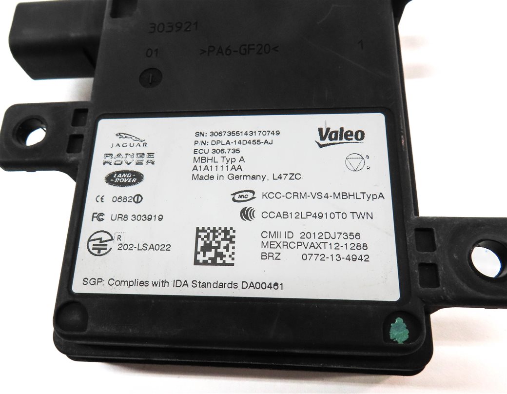 Thumbnail 4: 14-15 JAGUAR FTYPE / RANGE ROVER SPORT (L494) REAR RIGHT BLIND SPOT RADAR MODULE