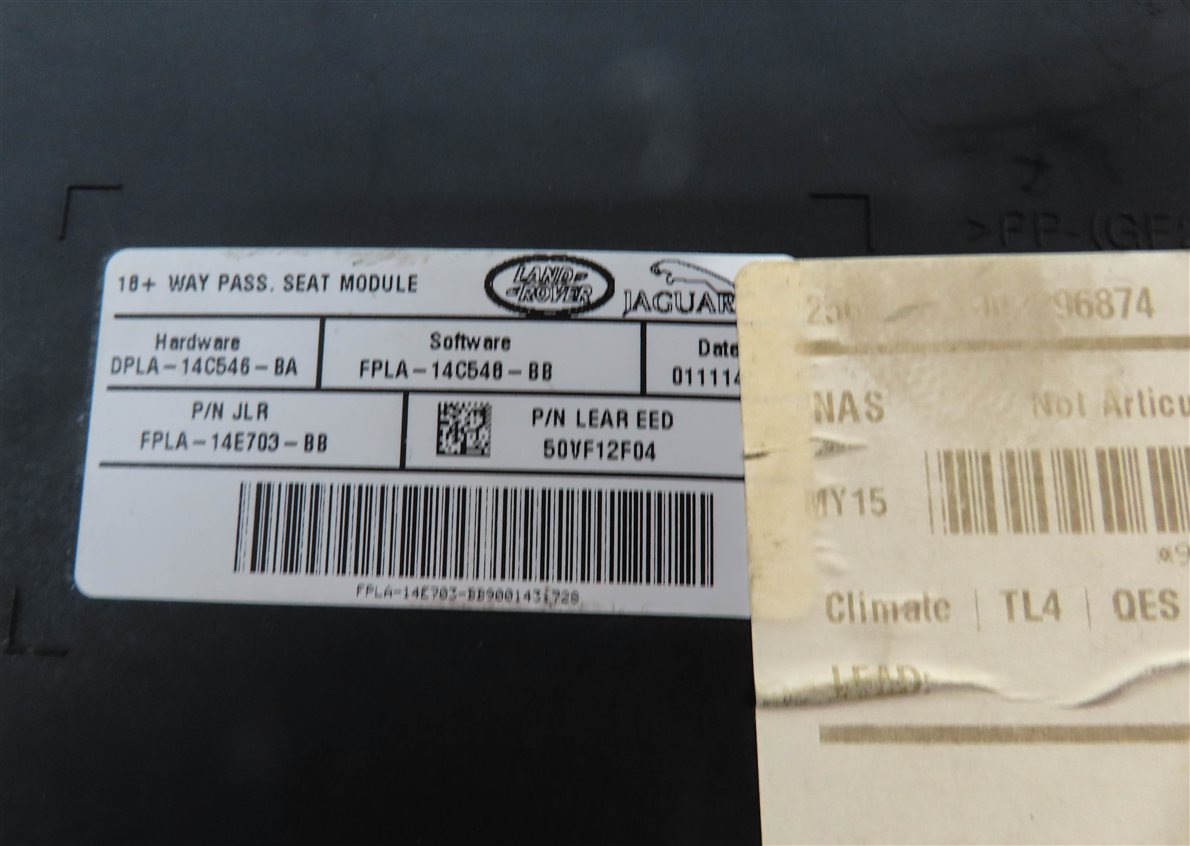 Thumbnail 4: 2015 RANGE ROVER SPORT (L494) FRONT RIGHT PASSENGER 16 WAY SEAT CONTROL MODULE