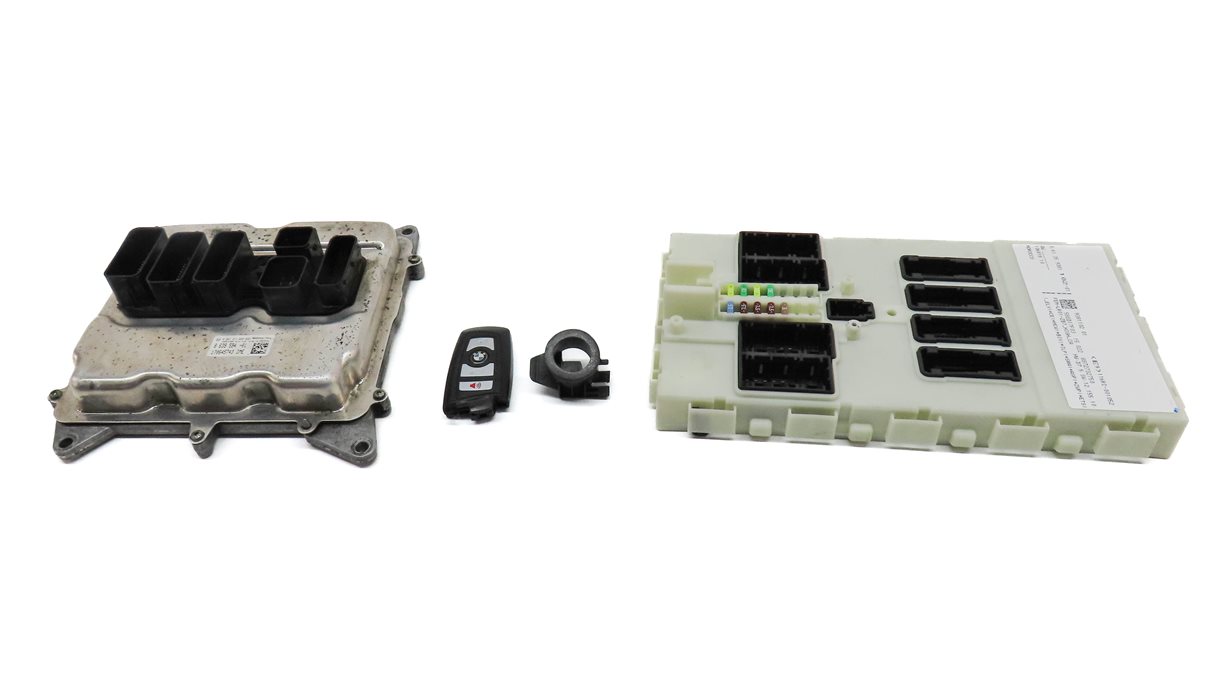 Thumbnail 2: 13-18 BMW 328i 428i 528i X3 X4 (F30 F32) 2.0L N26 ENGINE DME BCM MODULE KEY SET