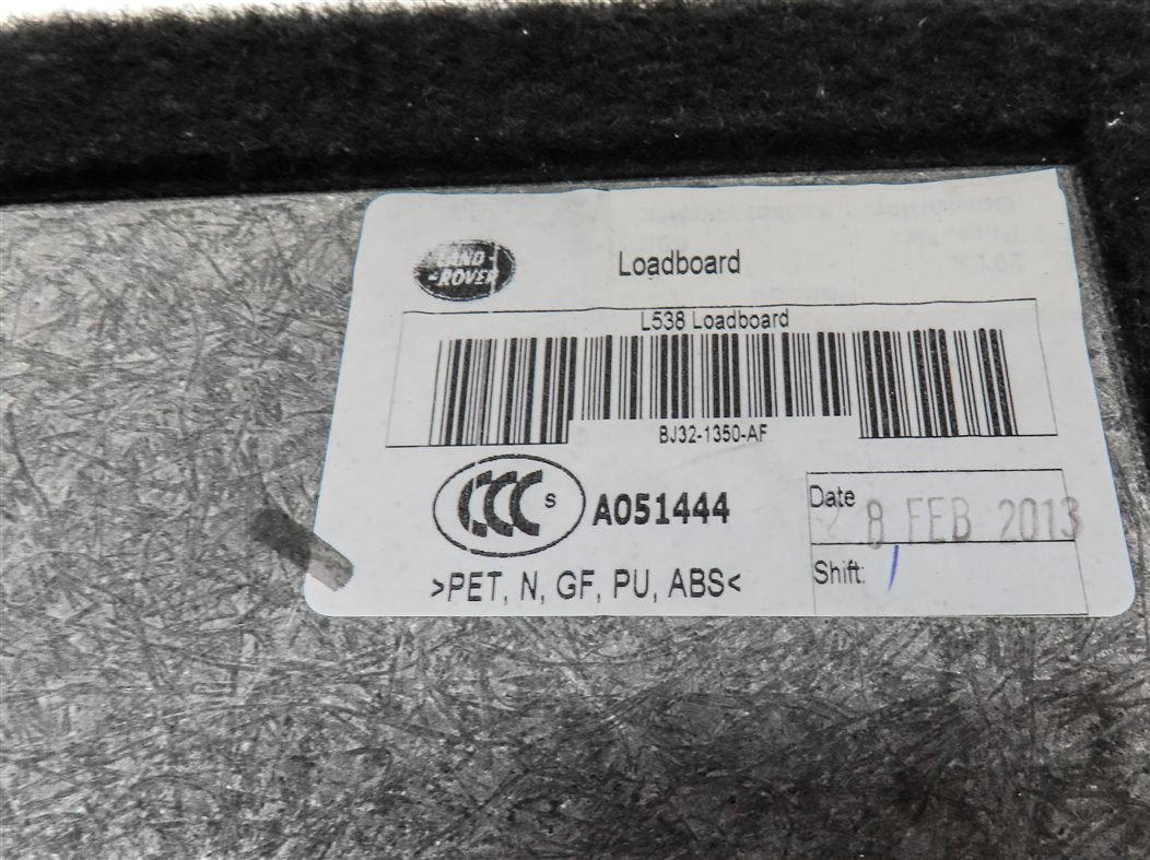 Thumbnail 7: 2013 RANGE ROVER EVOQUE (L538) REAR TRUNK CARGO SPARE TIRE FLOOR COVER (BLACK)