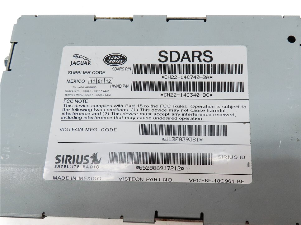Thumbnail 4: 2012-2013 LR4 RANGE ROVER SPORT EVOQUE (L320 L538) SIRIUS SATELLITE RADIO MODULE