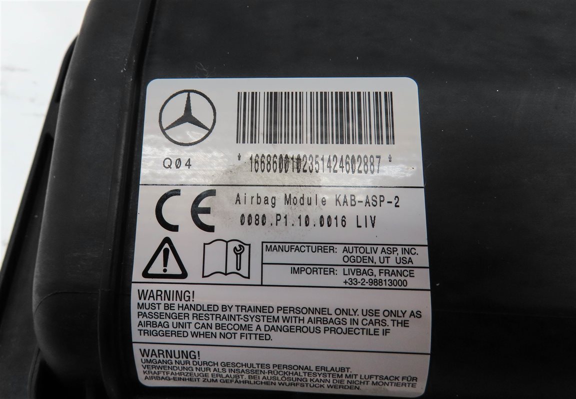Thumbnail 6: 12-19 MERCEDES GL350 GL450 GL550 ML350 ML550 GLE (W166 X166) DRIVER KNEE AIRBAG