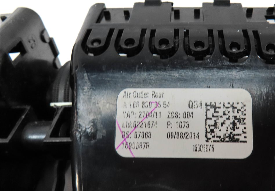 Thumbnail 6: 15 MERCEDES ML350 (W166) REAR CENTER CONSOLE HEAT AIR AC HVAC DUAL VENT (Black)