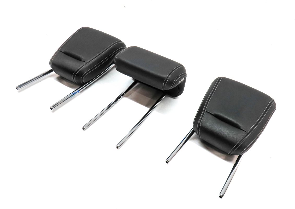 12-15 MERCEDES ML-CLASS (W166) REAR LEFT CENTER RIGHT SEAT HEADREST SET3 (Black)