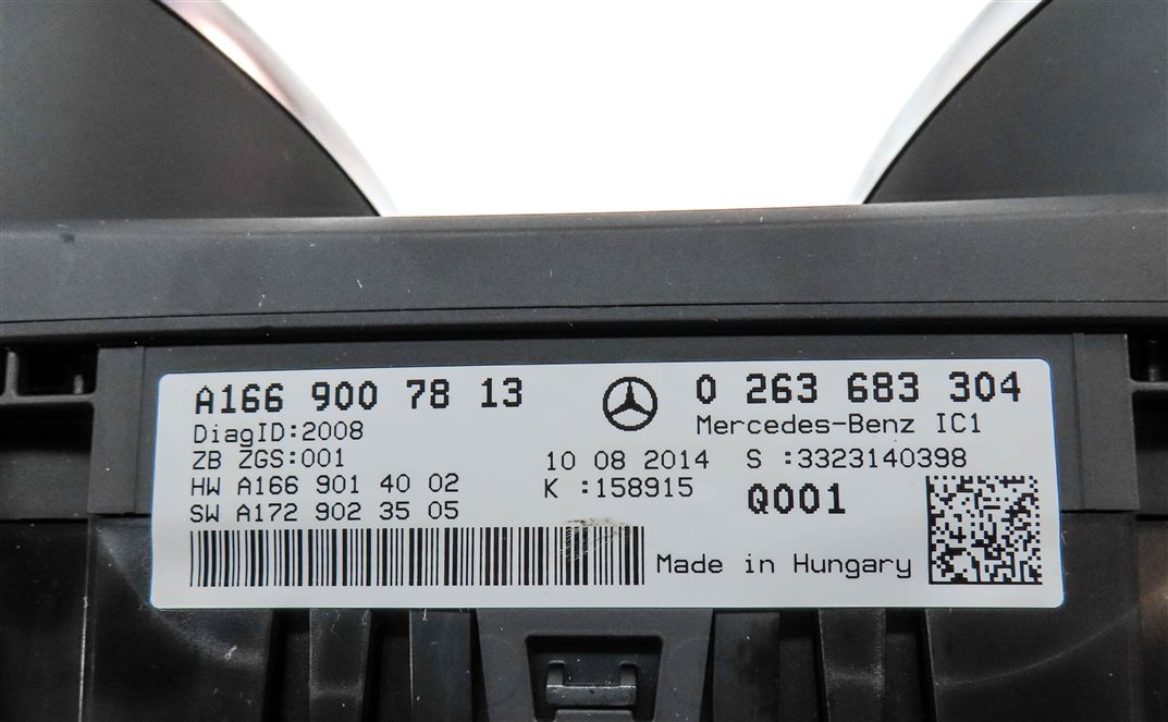 Thumbnail 7: 2015 MERCEDES GL450 GL550 ML350 ML400 (W166 X166) SPEEDOMETER GAUGE (131k)
