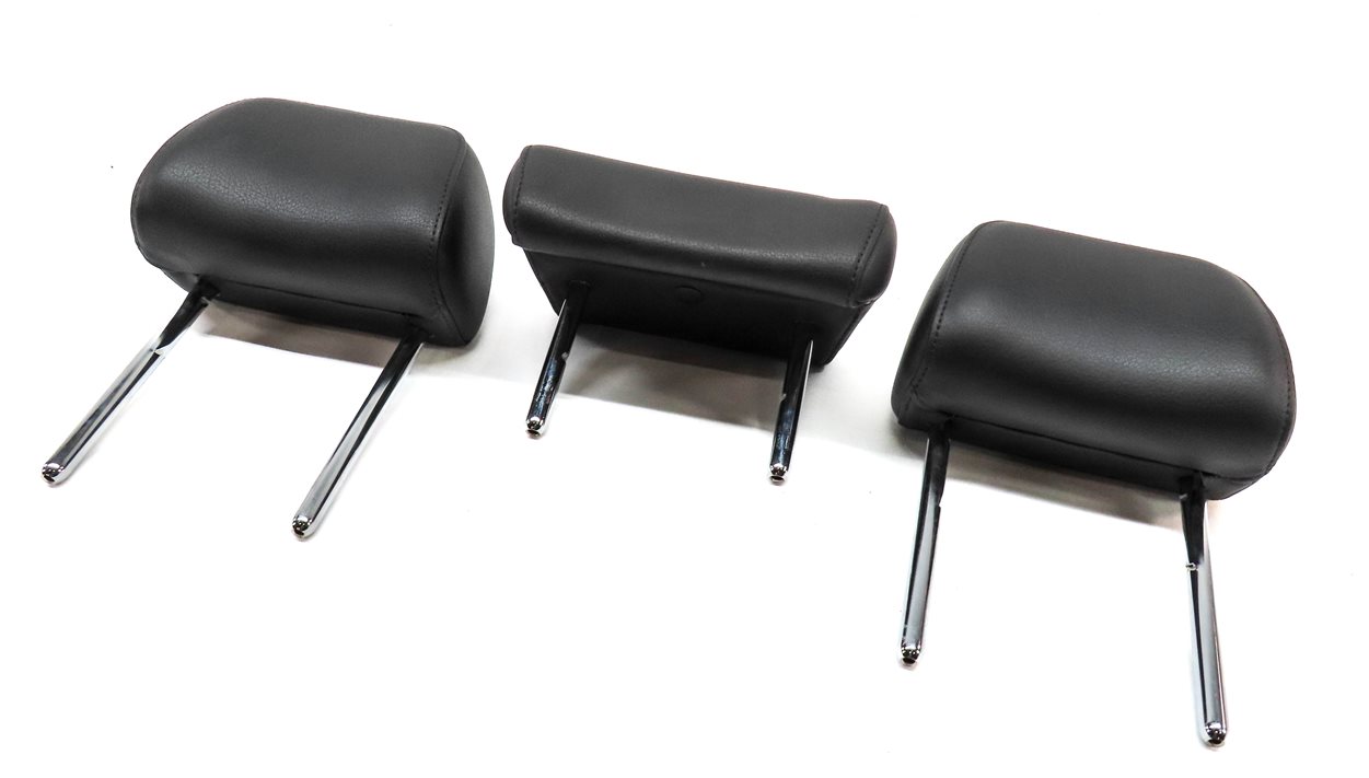 Thumbnail 1: 13-16 A4 S4 12-18 A6 S6 C7 B8 REAR LEFT RIGHT CENTER SEAT HEADREST SET/3 (Black)