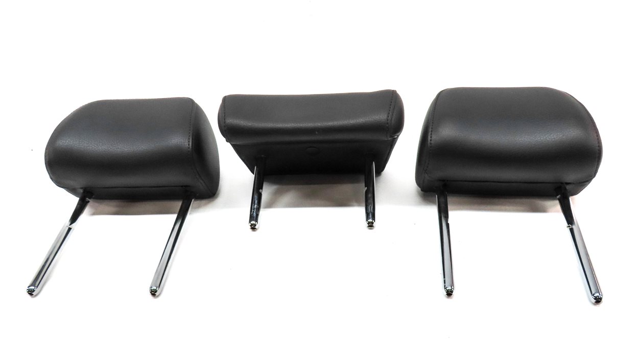 Thumbnail 2: 13-16 A4 S4 12-18 A6 S6 C7 B8 REAR LEFT RIGHT CENTER SEAT HEADREST SET/3 (Black)