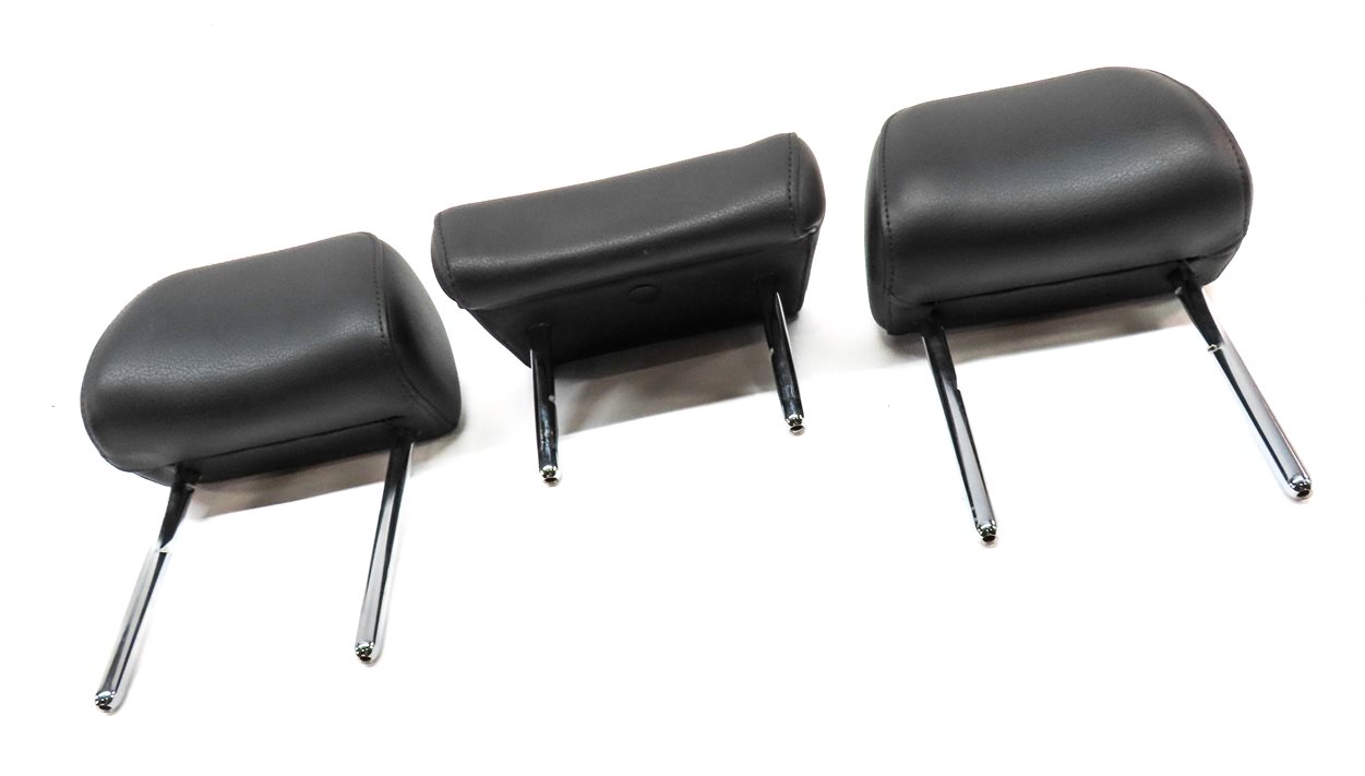 Thumbnail 3: 13-16 A4 S4 12-18 A6 S6 C7 B8 REAR LEFT RIGHT CENTER SEAT HEADREST SET/3 (Black)