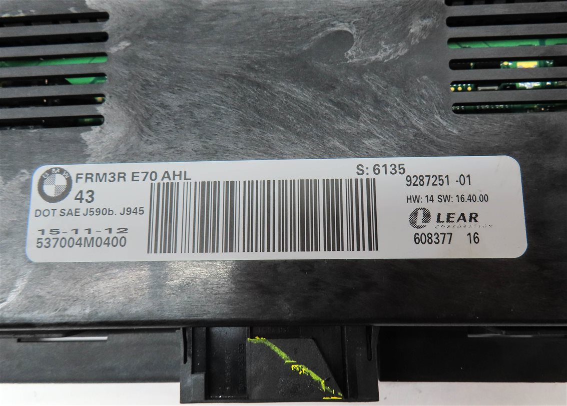 Thumbnail 4: 07-14 BMW X5 X5M X6 X6M (E70 E71) FRM3 FRM III AHL BCM BODY LIGHT CONTROL MODULE