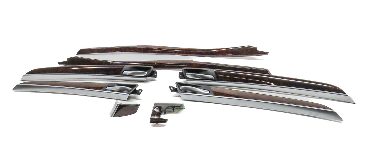 2013 BMW X5 (E70) INTERIOR DASH FRONT REAR DOOR TRIM SET/ 8 (BURR WALNUT)