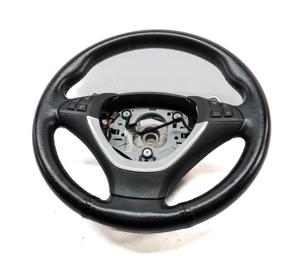 Thumbnail 2: 2013 BMW X5 (E70) 3 SPOKE SPORT STEERING WHEEL w/ PADDLES & SWITCHES (BLACK)