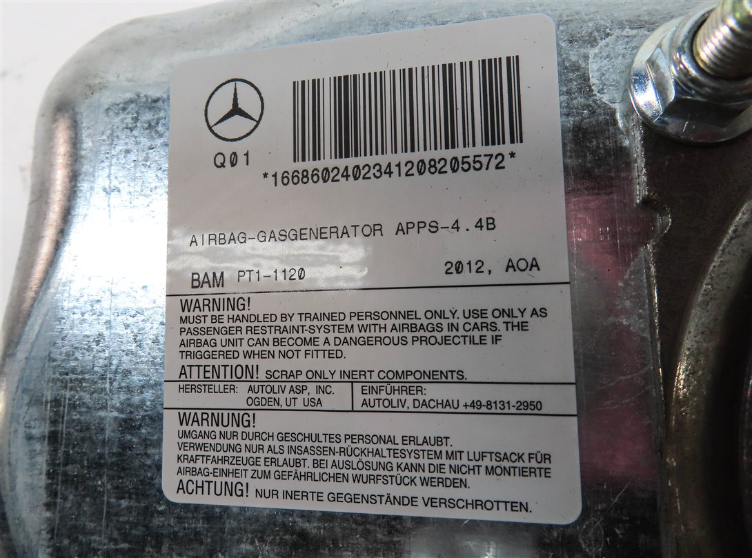 Thumbnail 7: 12-19 MERCEDES GL350 GL450 GL550 ML350 ML550 (W166 X166) PASSENGER DASH AIRBAG