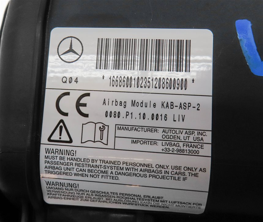 Thumbnail 6: 12-19 MERCEDES GL350 GL450 GL550 ML350 ML550 GLE (W166 X166) DRIVER KNEE AIRBAG