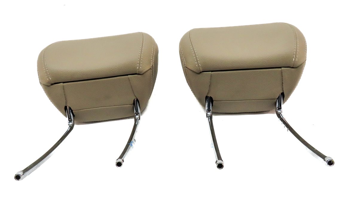 Thumbnail 2: 12-13 MERCEDES ML GL (X166 W166) FRONT LEFT & RIGHT SEAT HEADREST SET (BEIGE)