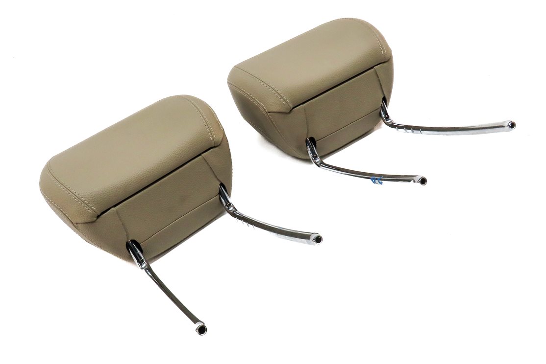 Thumbnail 3: 12-13 MERCEDES ML GL (X166 W166) FRONT LEFT & RIGHT SEAT HEADREST SET (BEIGE)