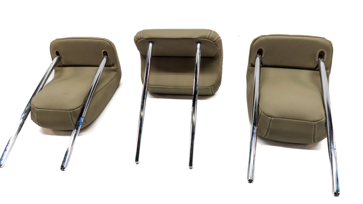 Thumbnail 6: 12-15 MERCEDES ML-CLASS (W166) REAR LEFT CENTER RIGHT SEAT HEADREST SET (Beige)