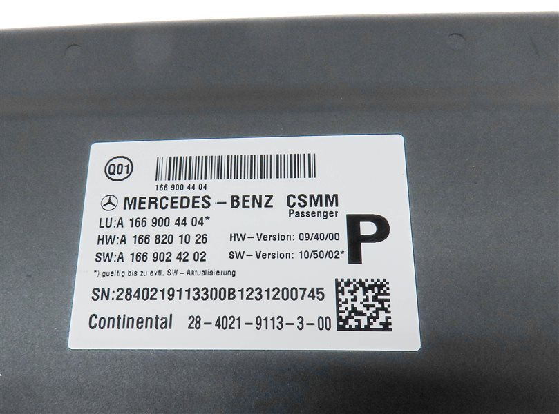 Thumbnail 4: 2012 MERCEDES ML350 (W166) FRONT RIGHT PASSENGER SEAT CONTROL MODULE