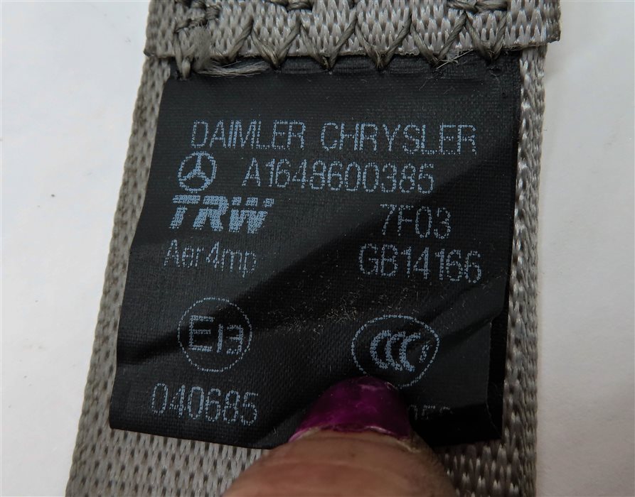 Thumbnail 5: 2007 MERCEDES ML320 (W164) REAR LEFT SEAT SEATBELT BELT RETRACTOR (Gray)