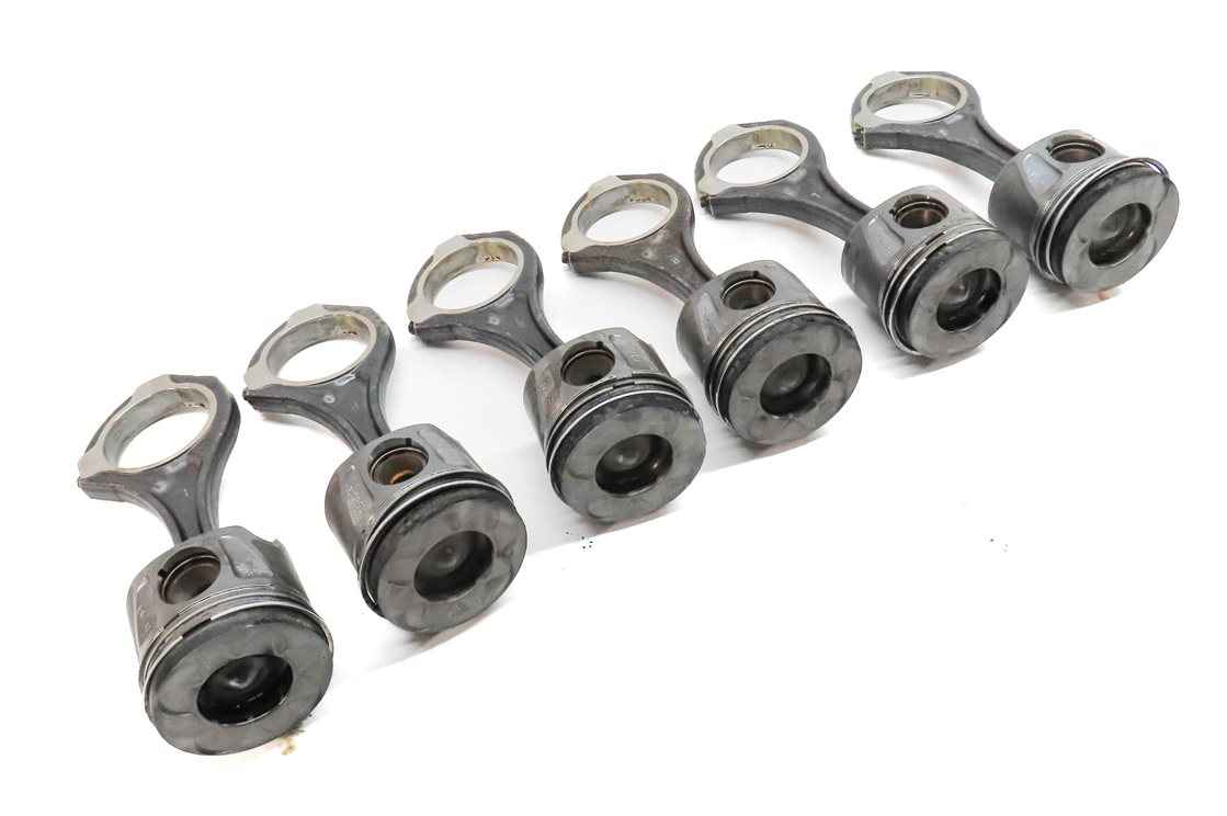 Thumbnail 1: 07-08 MERCEDES GL320 ML320 R320 (W164 X164) 3.0L OM642 DIESEL PISTON & ROD SET 6