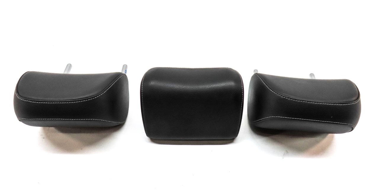 Thumbnail 4: 15-16 AUDI S3 8V REAR LEFT CENTER RIGHT SEAT HEADREST HEAD REST SET/3 (Black)