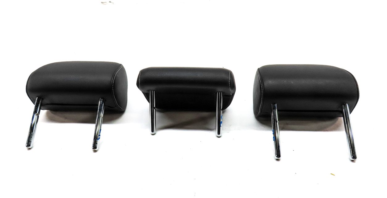 Thumbnail 6: 15-16 AUDI S3 8V REAR LEFT CENTER RIGHT SEAT HEADREST HEAD REST SET/3 (Black)