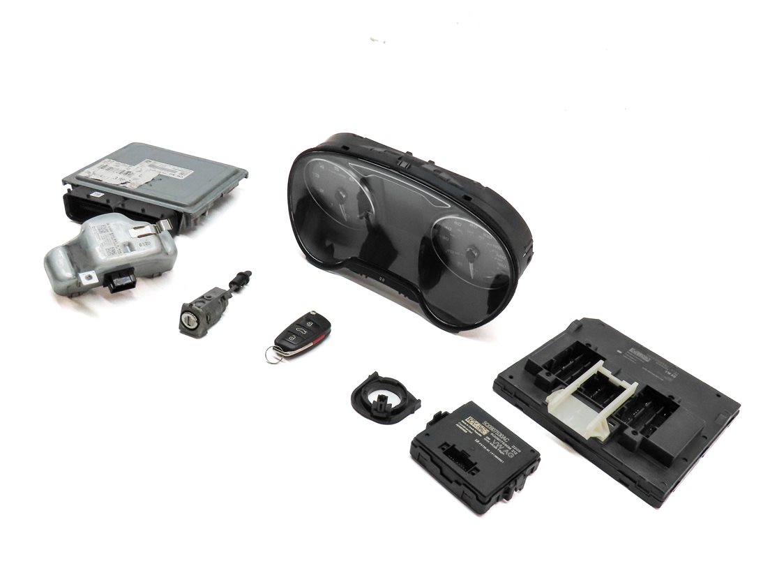 2015 AUDI S3 (8V) 2.0L (CYFB) SPEEDOMETER IGNITION IMMOBILIZER ECM MODULE SET/8