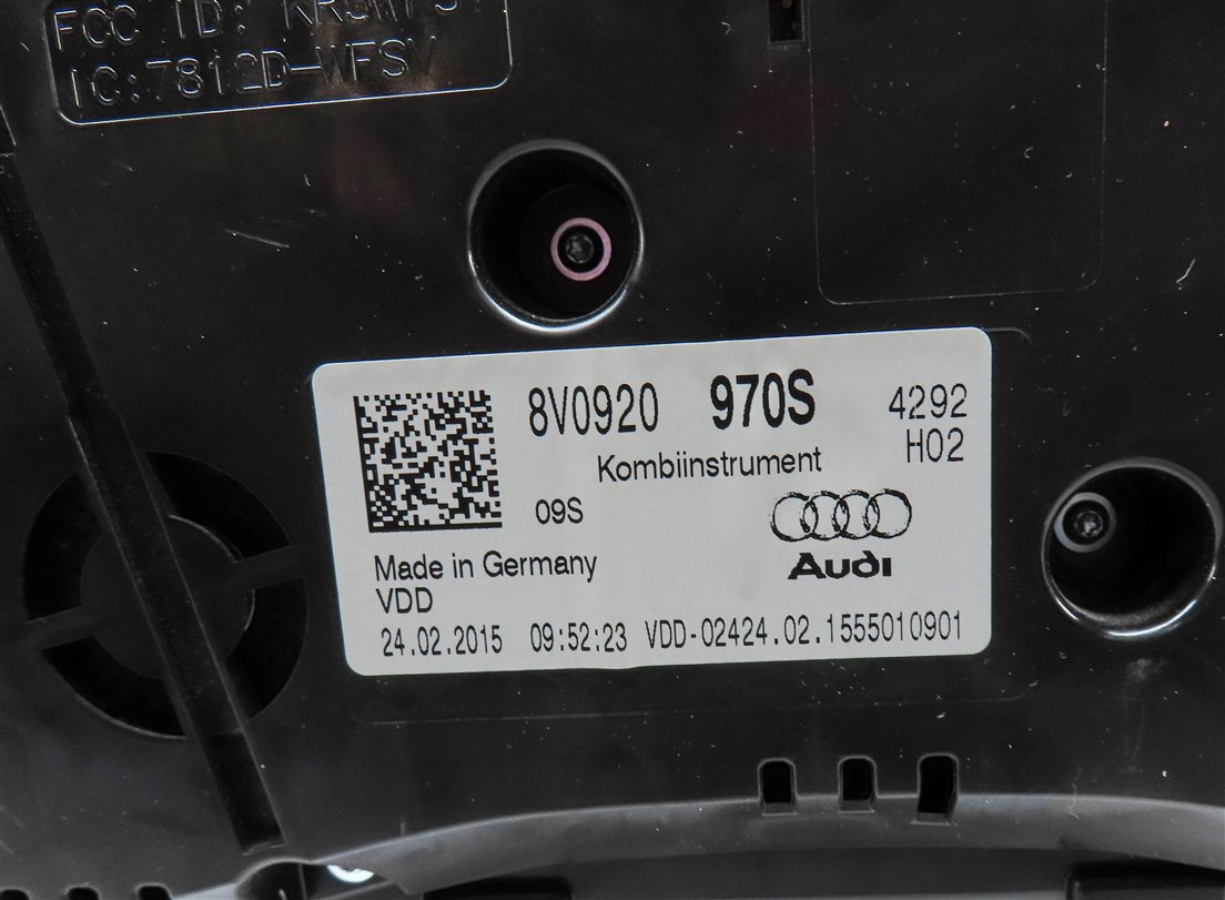 Thumbnail 19: 2015 AUDI S3 (8V) 2.0L (CYFB) SPEEDOMETER IGNITION IMMOBILIZER ECM MODULE SET/8