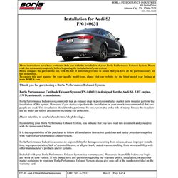 Thumbnail 2: 15-20 AUDI S3 8V AWD REAR BORLA PERFORMANCE DUAL EXHAUST MUFFLER w/SERVO FLAPS