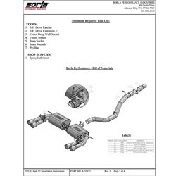 Thumbnail 3: 15-20 AUDI S3 8V AWD REAR BORLA PERFORMANCE DUAL EXHAUST MUFFLER w/SERVO FLAPS