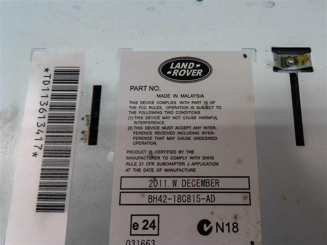 Thumbnail 4: 2012 RANGE ROVER (L322) AM FM RADIO STEREO AUDIO RECEIVER CONTROL MODULE
