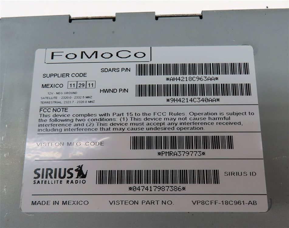 Thumbnail 4: 2007-2012 LR3 RANGE ROVER SPORT (L320) SIRIUS SATELLITE RADIO RECEIVER MODULE