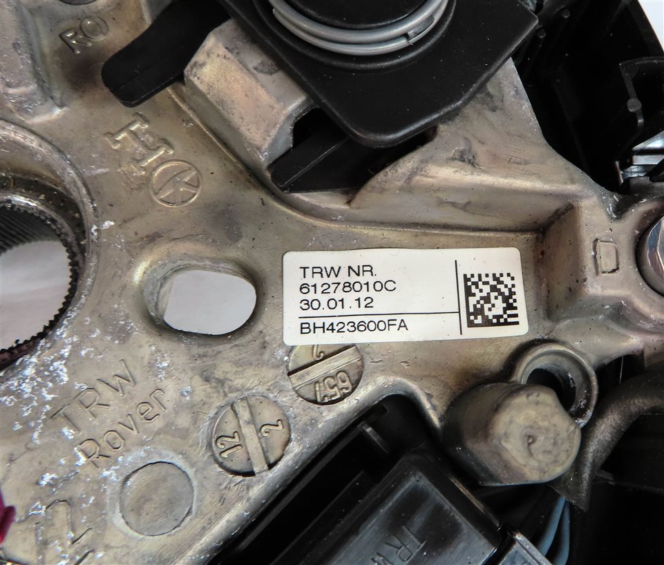 Thumbnail 9: 2011-2012 RANGE ROVER L322 FRONT LEFT DRIVER HEATED STEERING WHEEL (Black)
