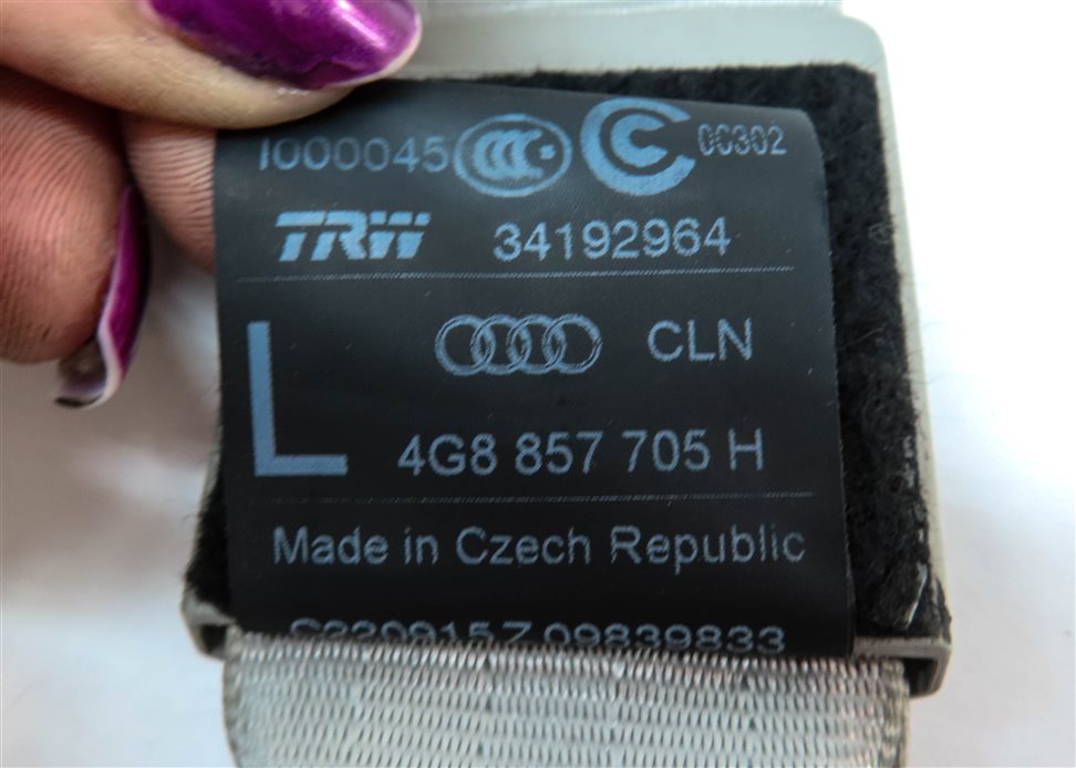 Thumbnail 5: 12-18 AUDI A7 S7 RS7 (C7) FRONT LEFT DRIVER SEATBELT SEAT BELT RETRACTOR (Gray)