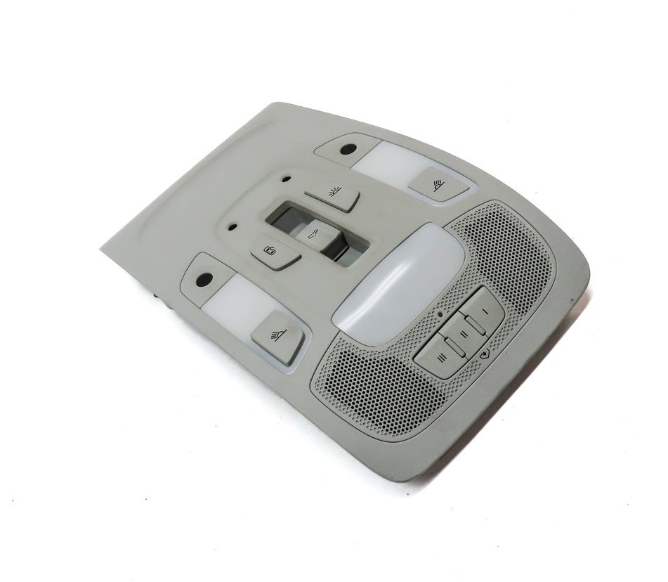 Thumbnail 3: 2016 AUDI A7 (C7) FRONT INTERIOR OVERHEAD DOME LIGHT LAMP w/ SWITCHES (Gray)